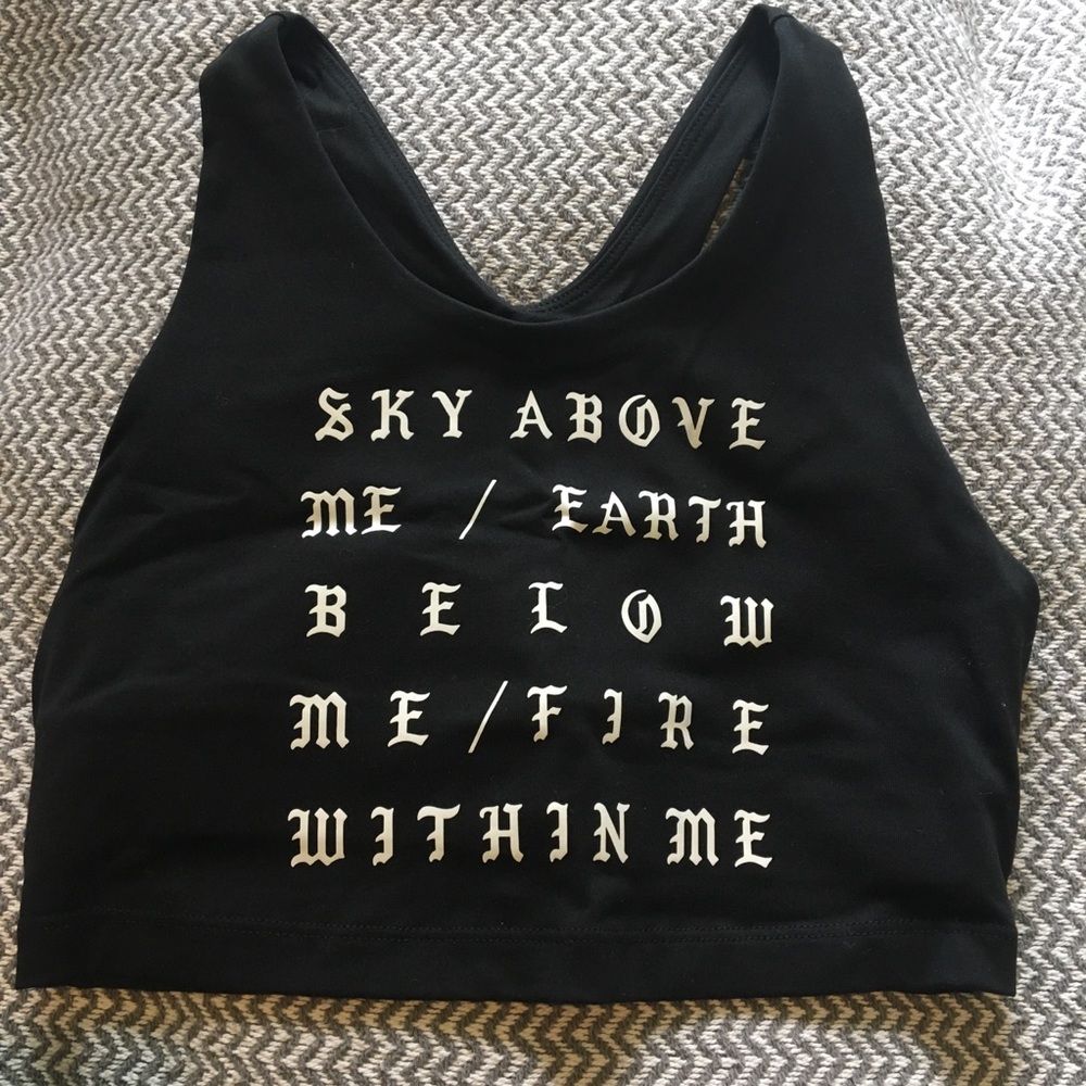 Spiritual Gangster crop with built in sports bra